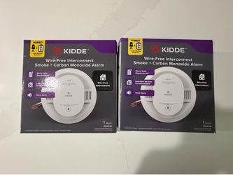 2 x Kidde Wire-Free Interconnect Smoke & Carbon Monoxide Alarms