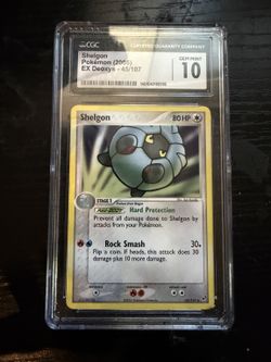 2005 Pokemon EX Deoxys Shelgon #45/107 Non-Holo CGC 10