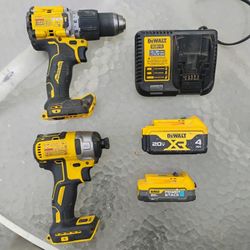 DeWalt Impact Drill & Driver Set With Batteries And Charger
