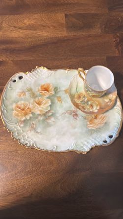 Platter with cup and saucer