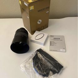Nikon AF-S NIKKOR 105mm f/1.4E ED Lens – $1,400 (Price is firm)