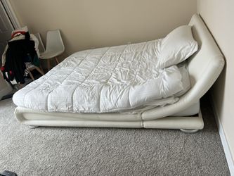 White Low Bed Frame + Mattress