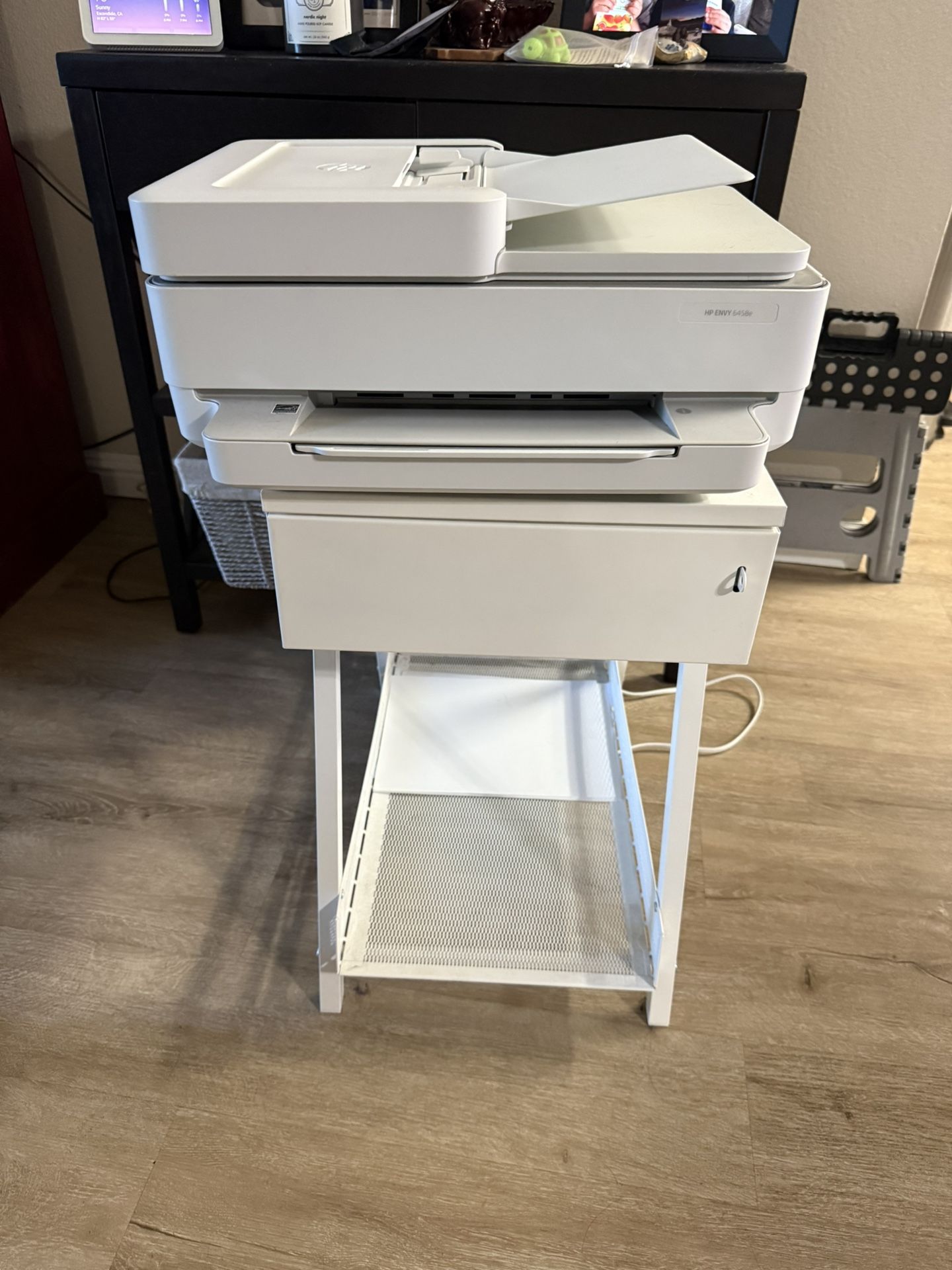 Printer Stand/Office Side Table With HP Printer
