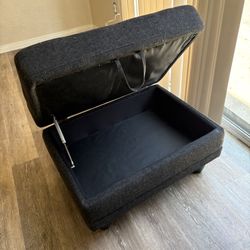 Dark Blue Ottoman