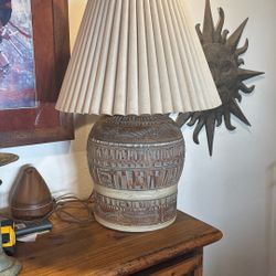 Mid Century Pottery Brutalist Style Lamp