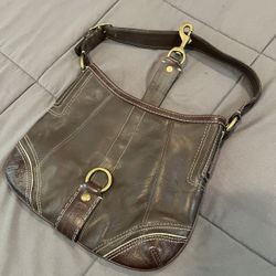 Coach Women’s Large Brown Leather Bag Purse