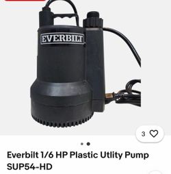 Everbilt Plastic Utlity Pump SUP54-HD