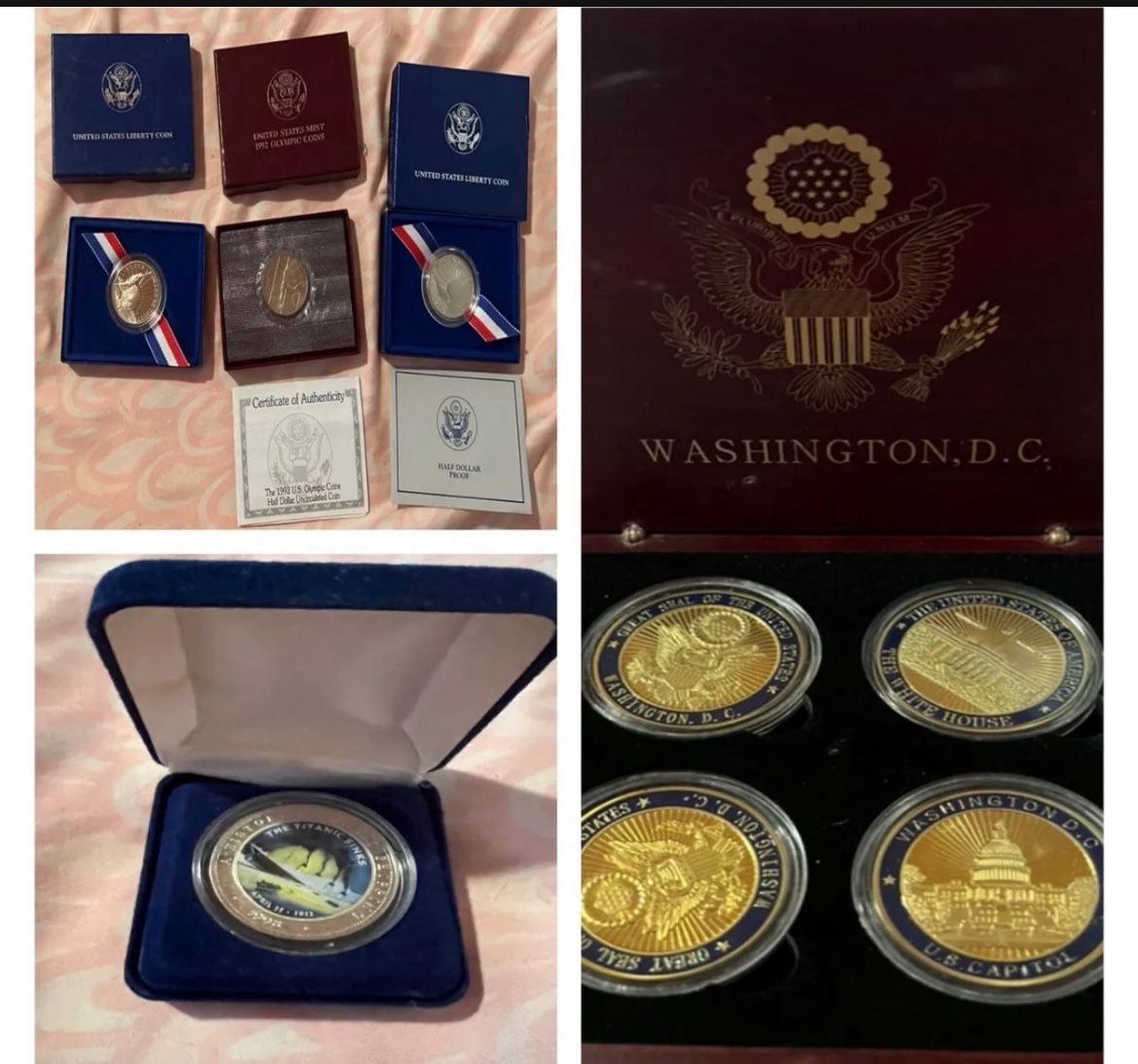 U.S liberty coin, Mint Olympics Coin, Titanic Coins