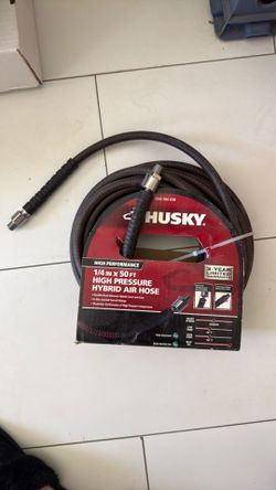 husky 1/4in x 50 ft high pressure hybrid air hose