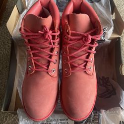 Timberland Pink Girls Boots New Size 6.5 Junior’s waterproof $80