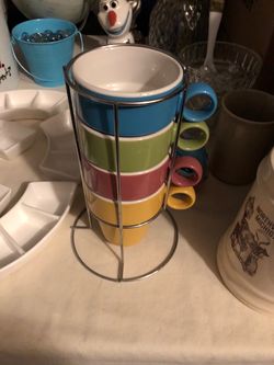 4 Coffee Cup & Stand