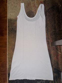 Classic gray Tank Dress size XS semi sheer great as swim cover up no brand