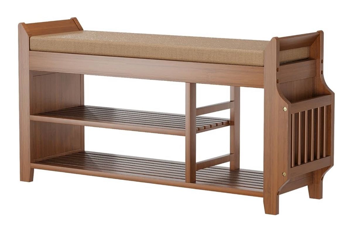 Bamboo Shoe Rack Bench