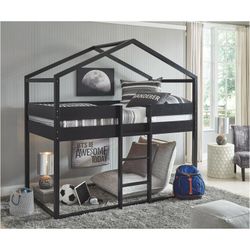 Bunk Bed, Twin Over Twin Treehouse Bunk Bed, House Loft Beds Wood ...
