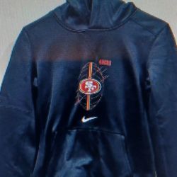 BRAND NEW NIKE SAN FRANCISCO 49ERS YOUTH BOYS 10/12 MEDIUM BLACK PULLOVER 