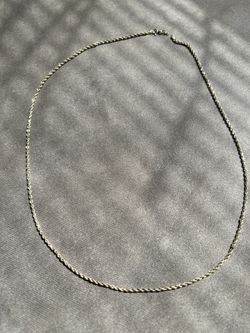2mm 14K Solid Gold Rope Chain BROKEN (for Smelting Or Fixing)
