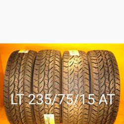 4 New Tires For Sale 235/75/15 LT AT All Terrain We Service Motorcycle Tires
