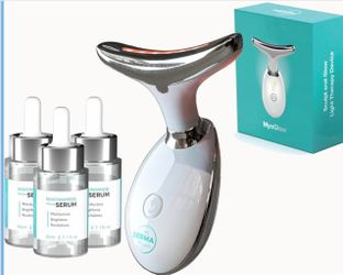 MyoGlow LED Neck Massager & 90-Day Niacinamide Serum