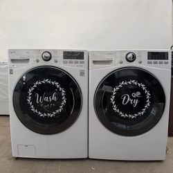 LG Washer And Electric220v Dryer 