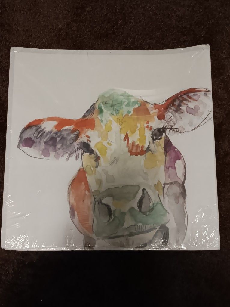 Colorful Cow Poster