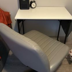 Desk & Faux Leather Chair (Adult Size)