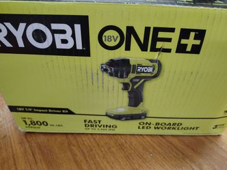 Ryobi 18v hex impact  with two batteries and charger