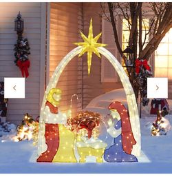 Christmas Nativity Scene Light Holiday Decoration, 5.8ft