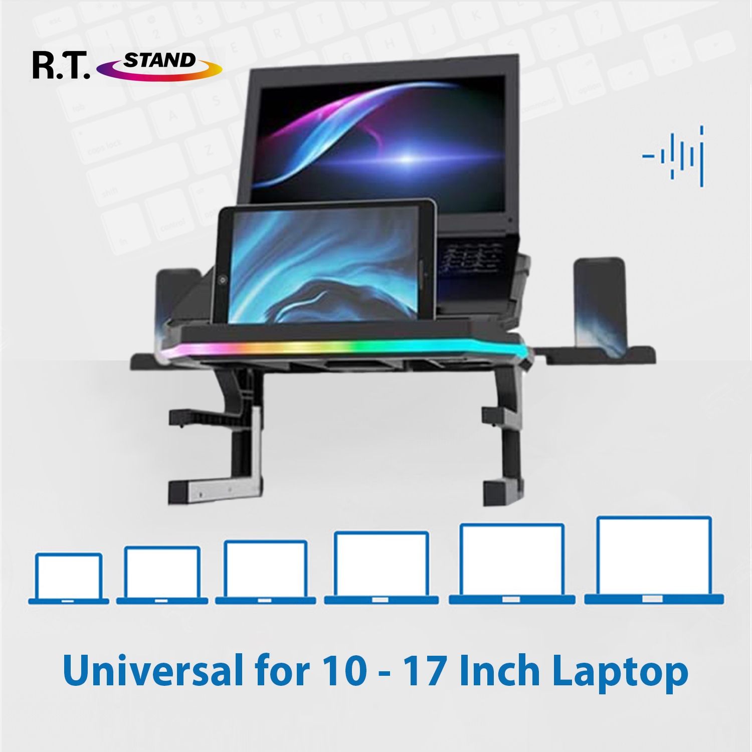 RGB Monitor Laptop Notebook Phone Tablet PC Stand Shelf Riser