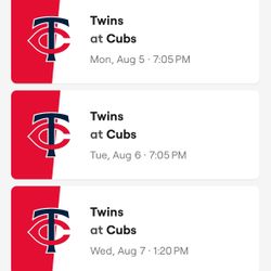 Cubs Vs Twins - August 5-7