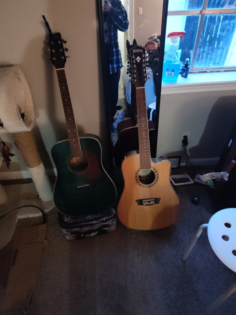 Washburn 6 String And Washburn 12 String