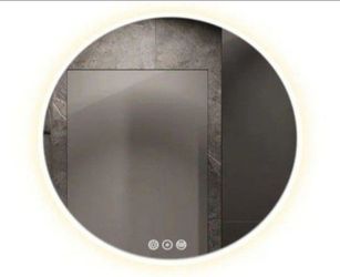 Kinwell 24 in. W x 24 in. H Frameless Round LED Light Bathroom Vanity Mirror