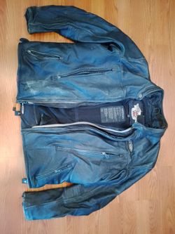 Harley Davidson FXRG Leather Motorcycle Jacket Waterproof Liner Vented - 2XL