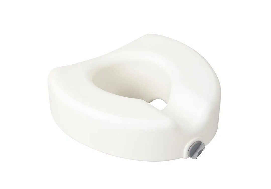 New Drive Medical 12014 Premium Raised Toilet Seat with Lock, Elongated Seat, White