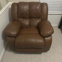 Brown Leather Recliner 