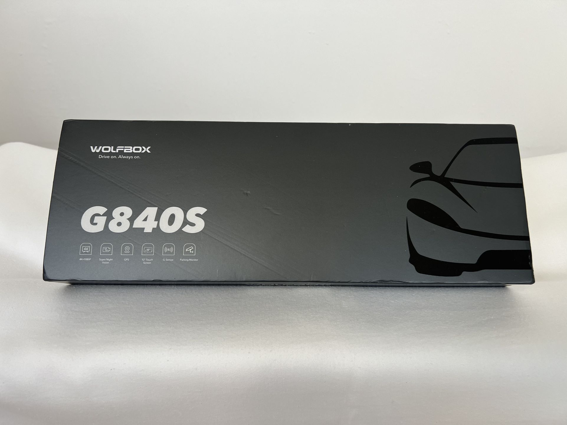 WOLFBOX G840S 12″ 4K Mirror Dash Cam 2160P Full HD Smart Rear View Camera Mirror