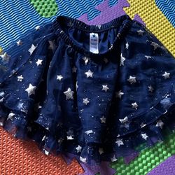 Blue Skirt With Silver Stars Size 3T