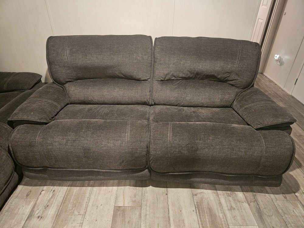 Sofa Love Seat And Chair. All Recline And Has Power Options. Center Console Cup Storage Is Also Power Option To Charge Multiple Things