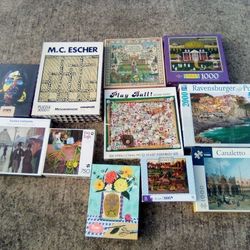 Lot Of 10 Jigsaw Puzzles
