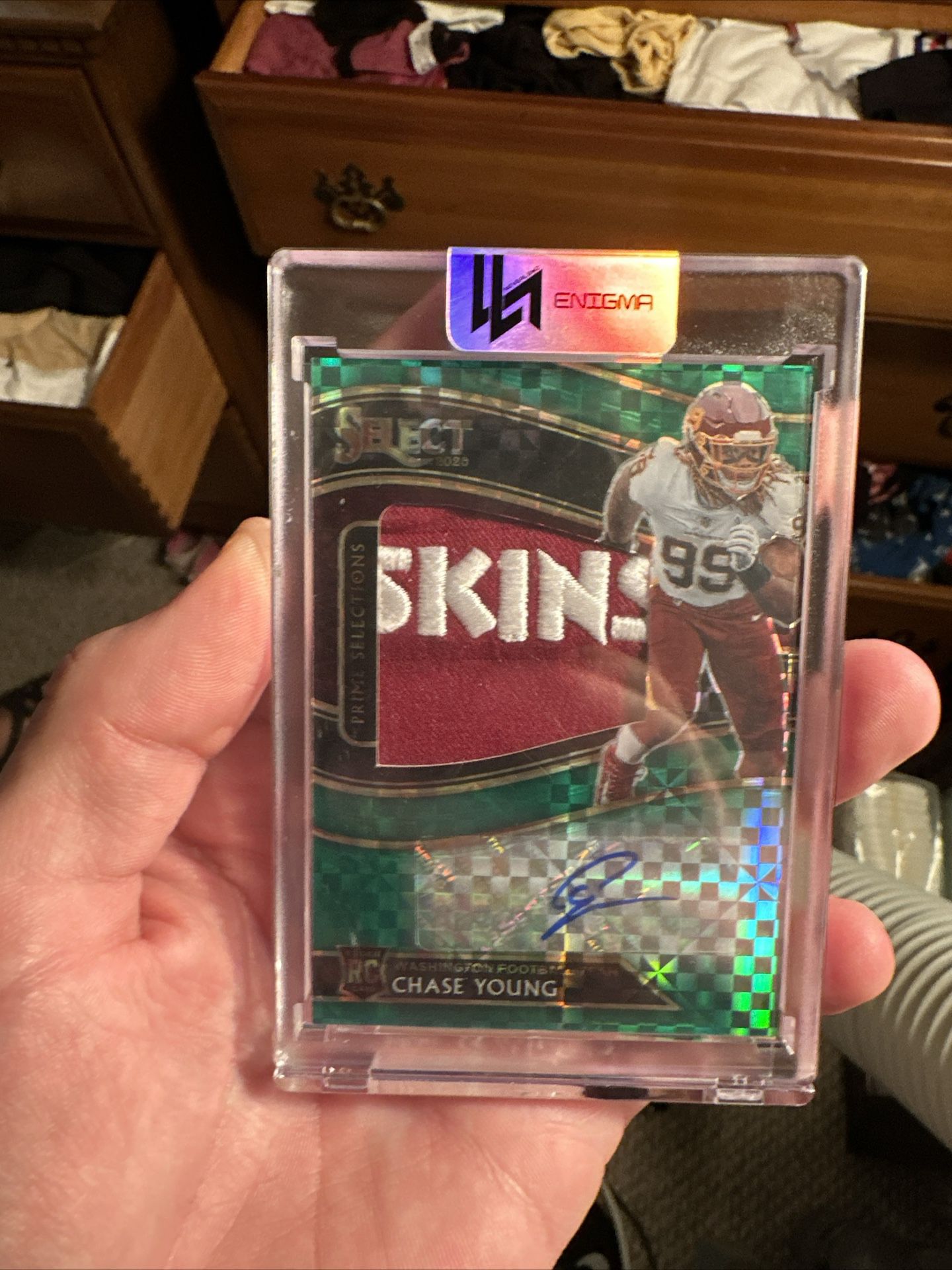 2020 Select Washington Redskins Rookie Chase Young RPA /5 (SKINS NAME PLATE!!)