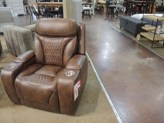 Triple Power Home Theater Recliner — Moto Motion (Brown)