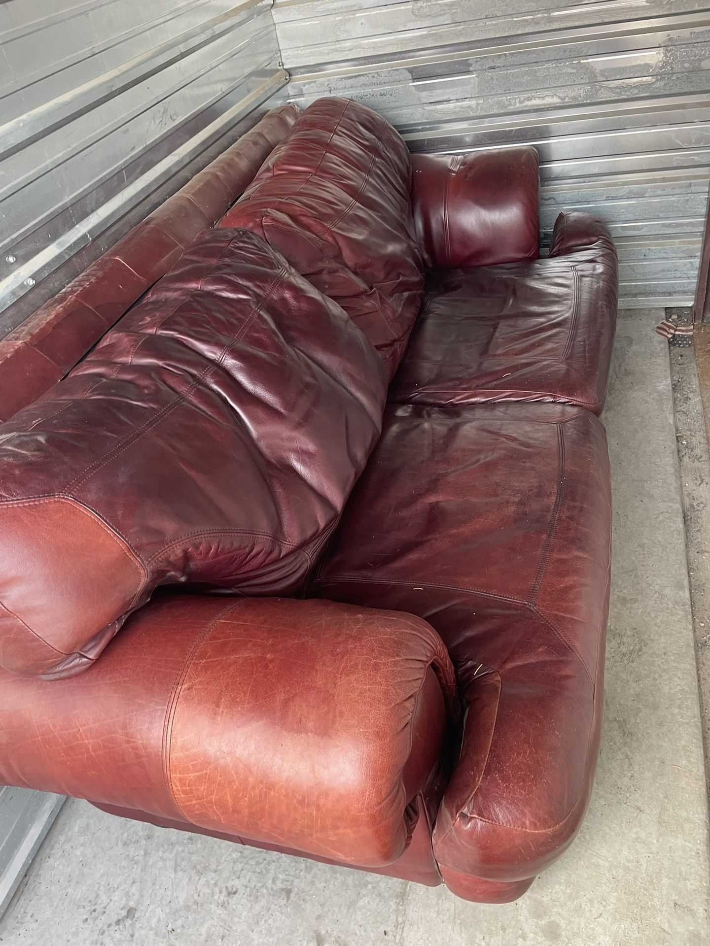 Brown Leather Couch!