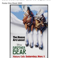 Disney “Brother Bear” Movie Poster - NEW