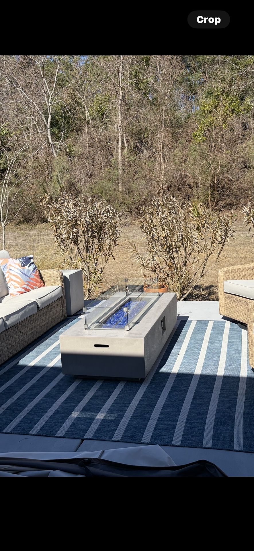 Firepit With Glass Surround