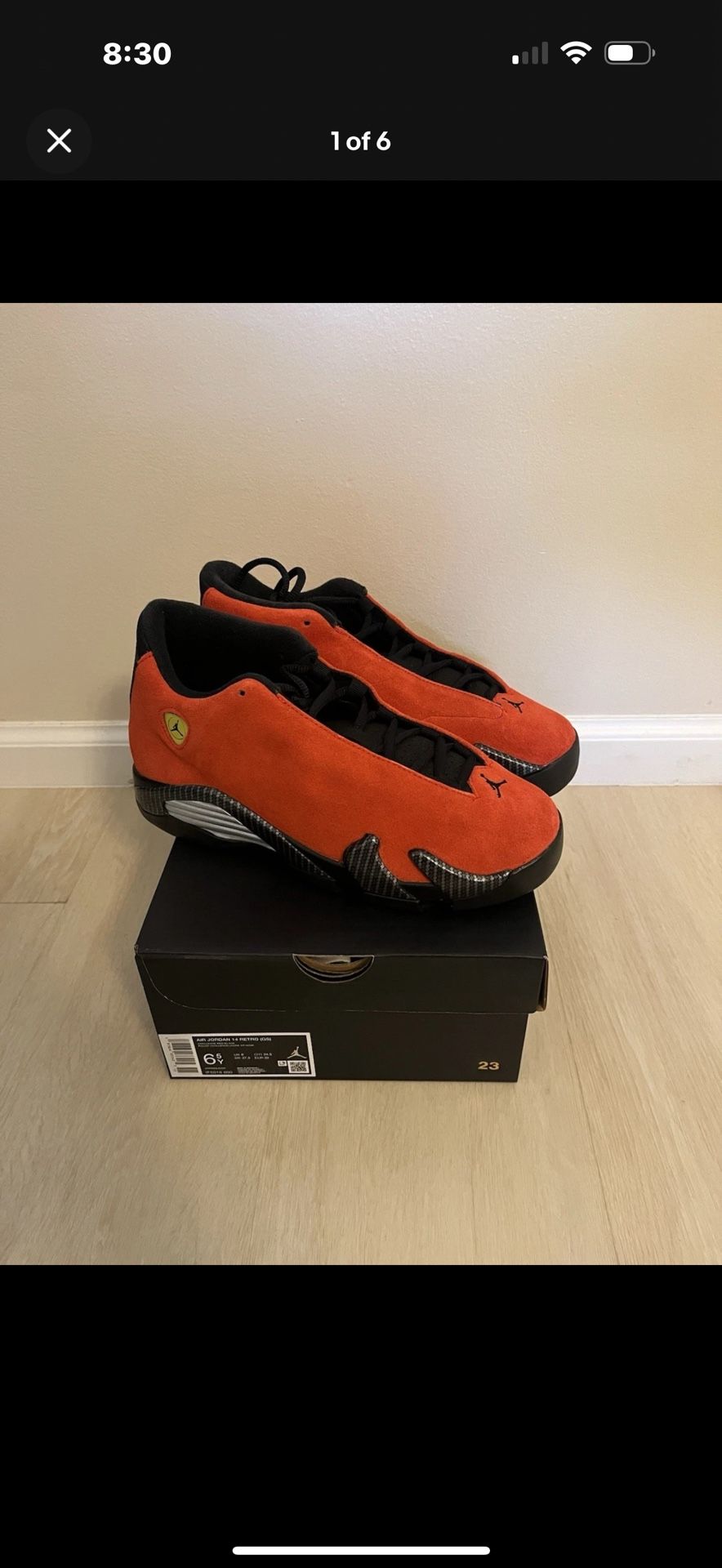 Jordan Ferrari 14s —size 6.5y
