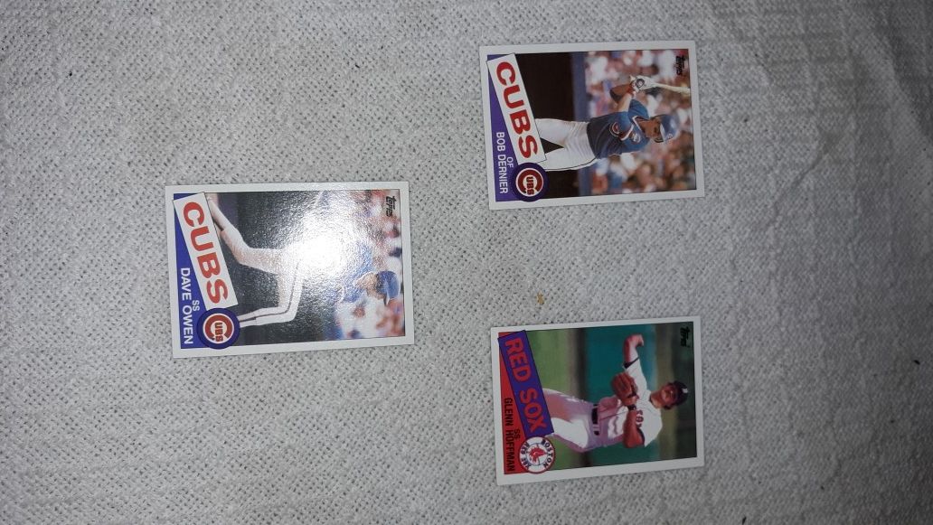 3 1985 topps baseball cards