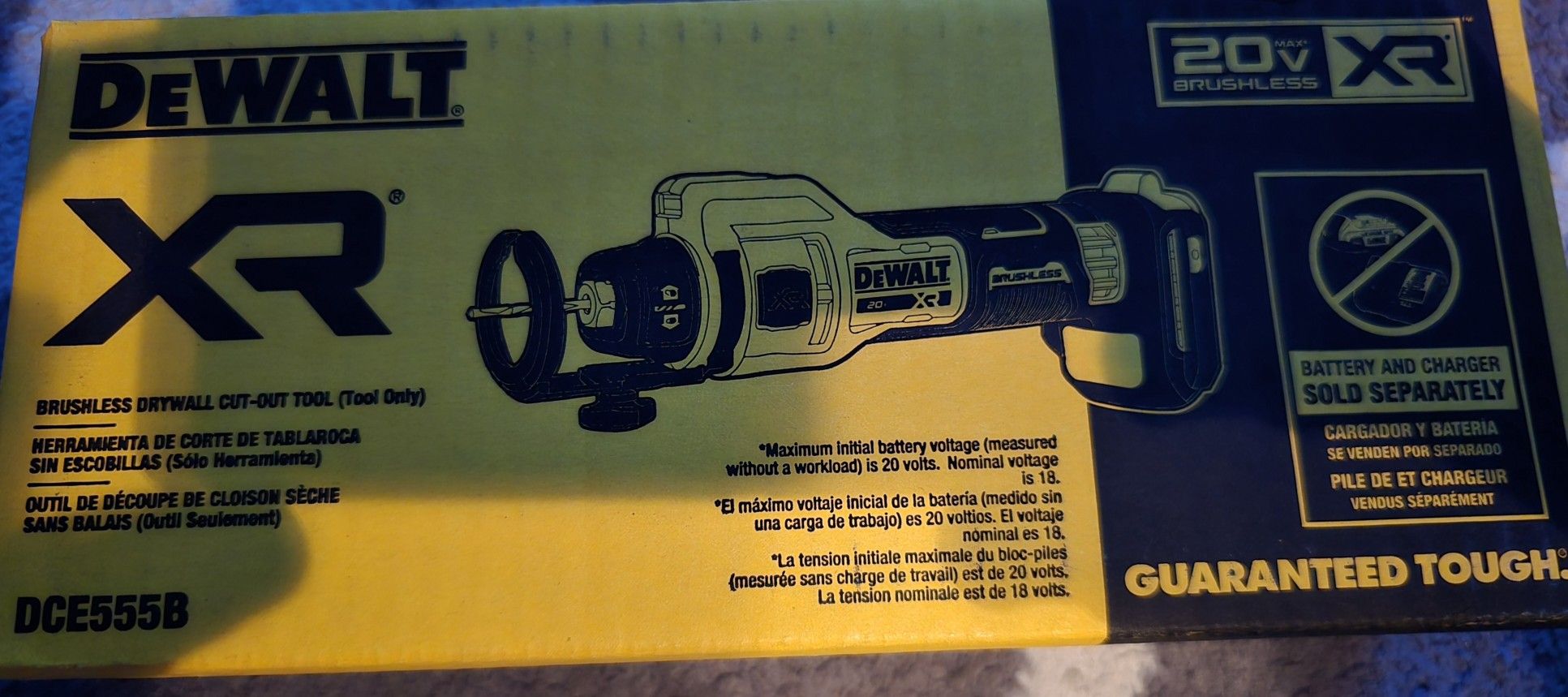 DEWALT
XR 20V Lithium-lon Cordless
Rotary Drywall Cut-Out Tool
(Tool Only) Brand New Sealed WARRANTY AND RECEIPT Included