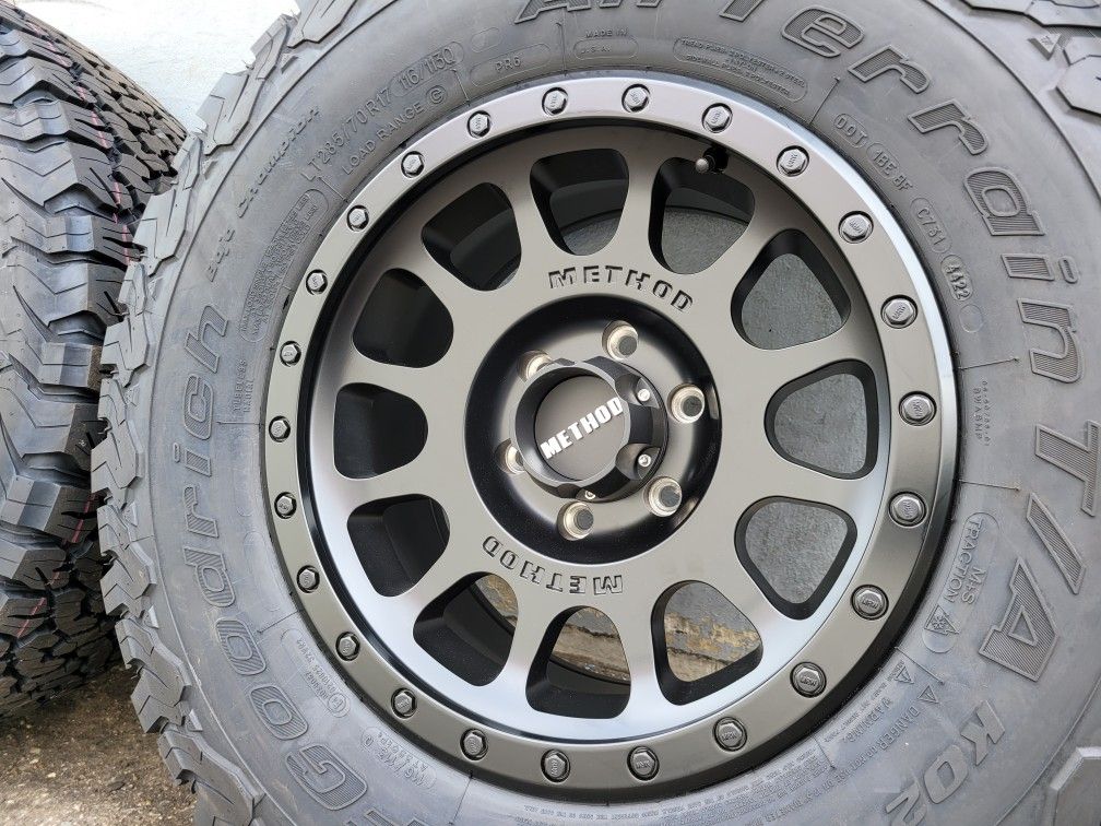 17" Inch Method NV305 / 33" Bfgoodrich Ko2 Tires 28570R17 for Sale in Orange, CA OfferUp