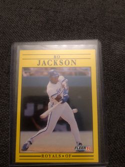 BO JACKSON KANSAS CITY ROYALS FLEER