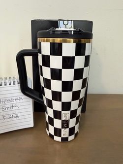 Brumate Era Flip 30oz Royal Check Tumbler New