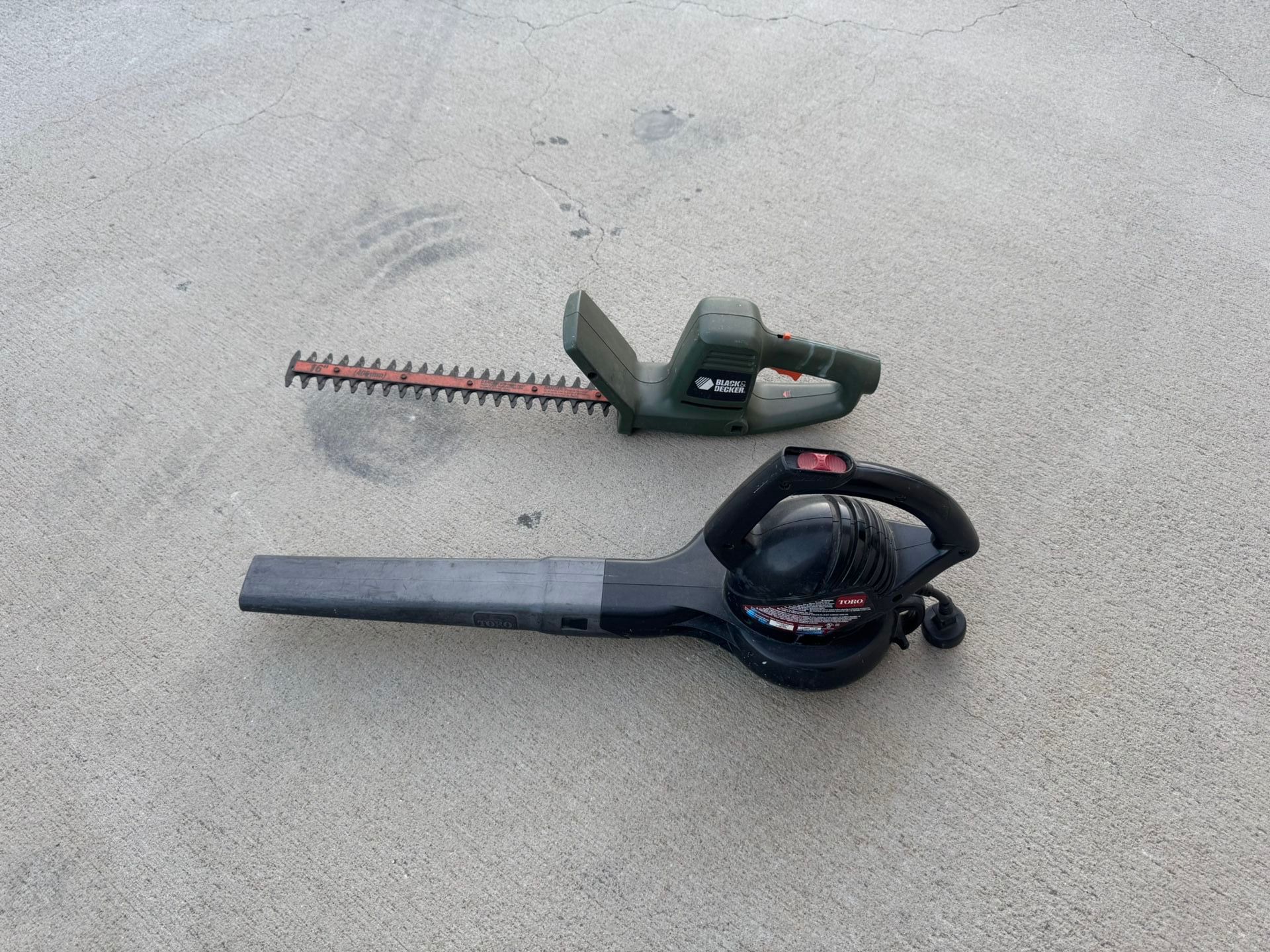 Leaf Blower and Hedge Trimmer 